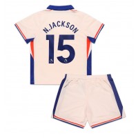 Camisa de Futebol Chelsea Nicolas Jackson #15 Equipamento Secundário Infantil 2024-25 Manga Curta (+ Calças curtas)